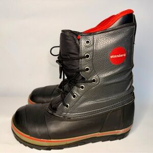BURTON Standard Snowboard Boots Size 10 Winter Thick Liner UNISEX Black Leather